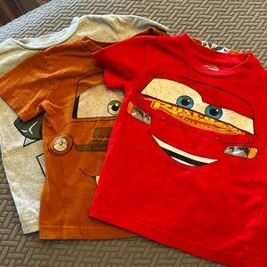 Set of 3 Disney Cars T Shirts. Size 2T